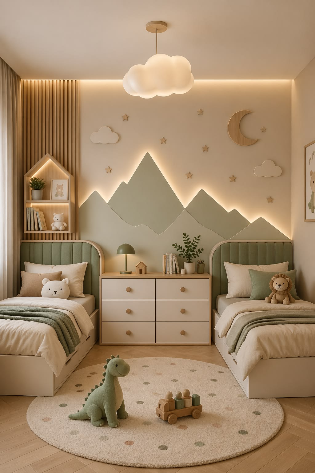 Montessori-Inspired Room featuring Ergonomic Height-Adjustable Study Desk #12